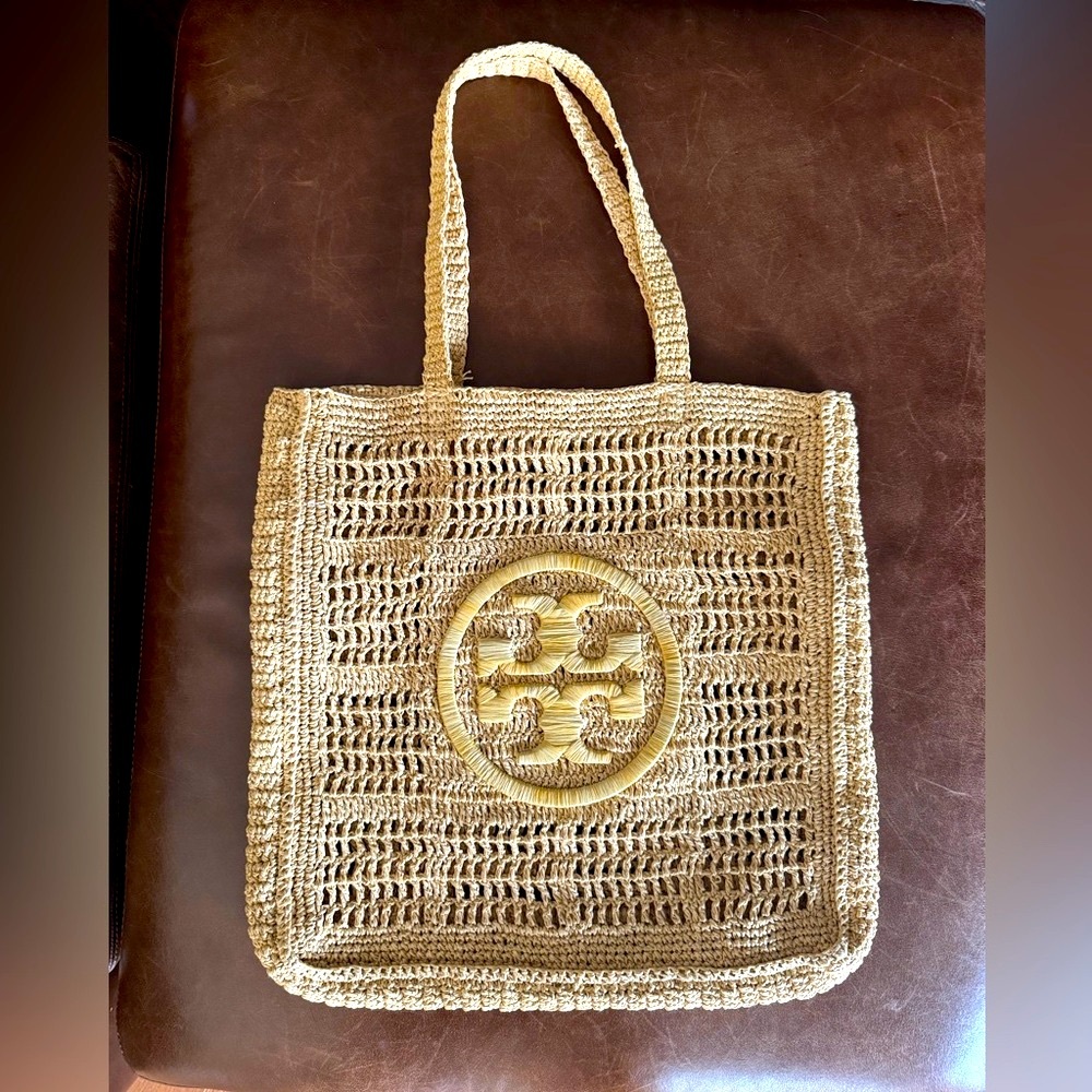 Tory Burch Woven Tan Tote Bag